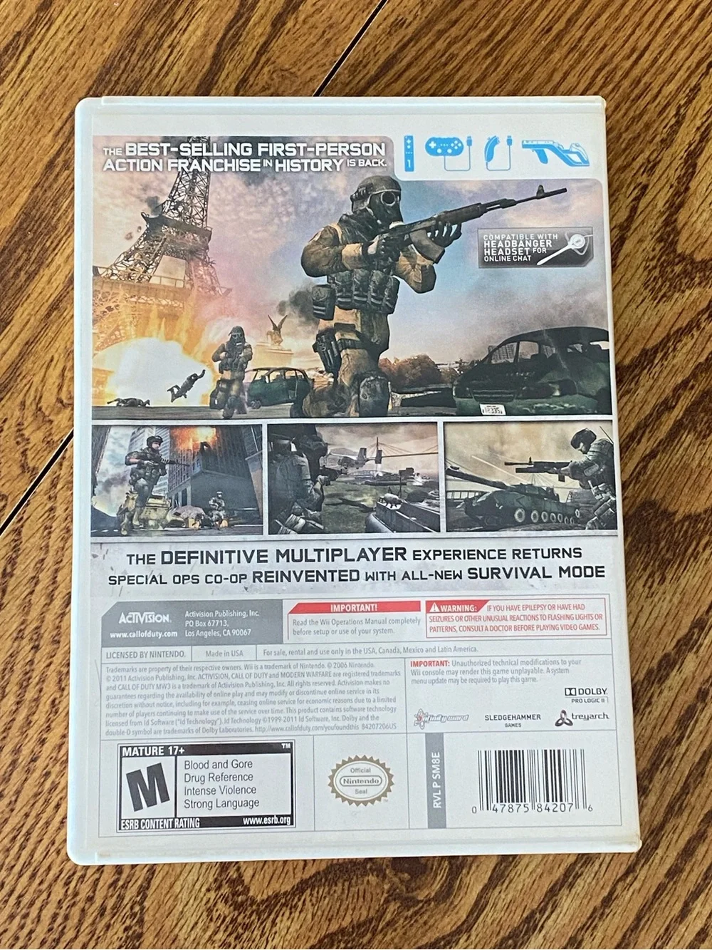 Call of Duty: Modern Warfare 3 Wii Game